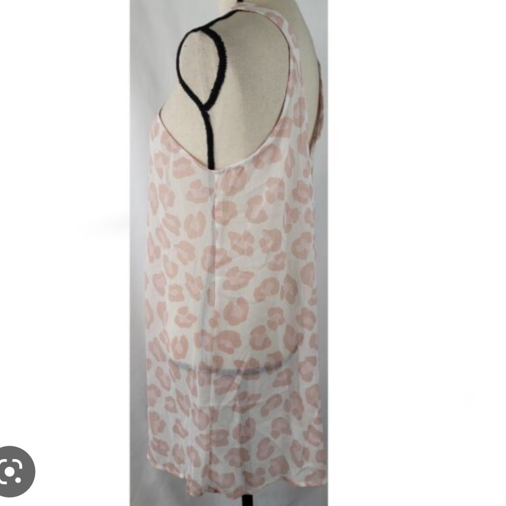 Miken Dress Leopard Lace-Up Tasse Cover Up, MARSHMALLOW, XS - Picture 5 of 5
